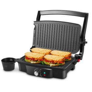 Panini Maker, iSiLER 4 Slice Panini Press Grill-kookybakes.com