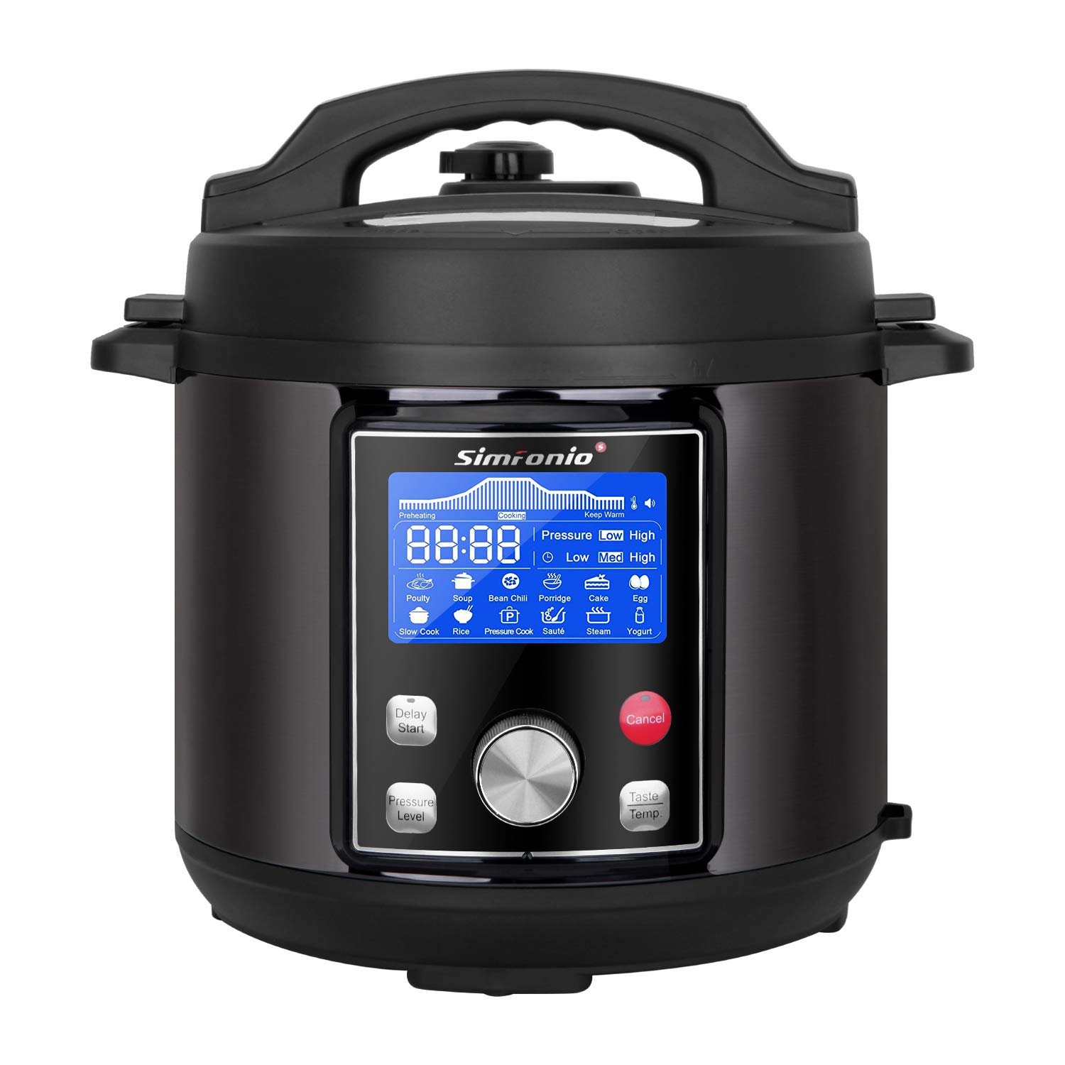 Simfonio Electric Pressure Cooker 8Qt-kookybakes.com