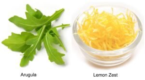 arugula lemon zest - lemongrass substitute