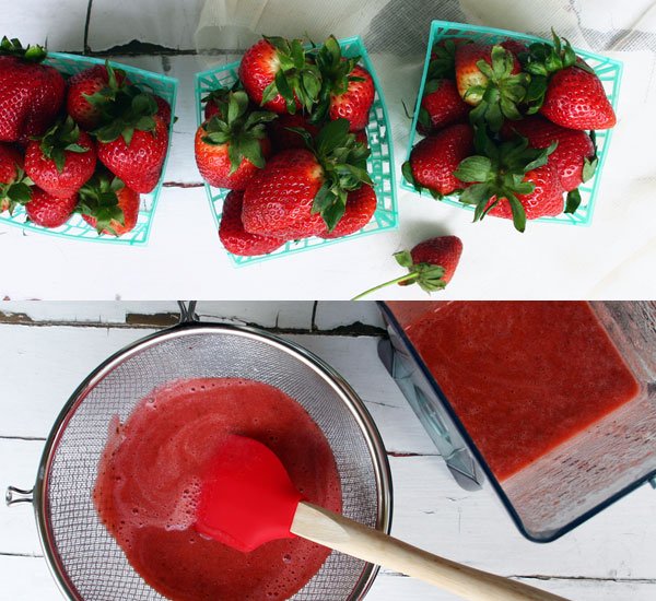 strawberries puree