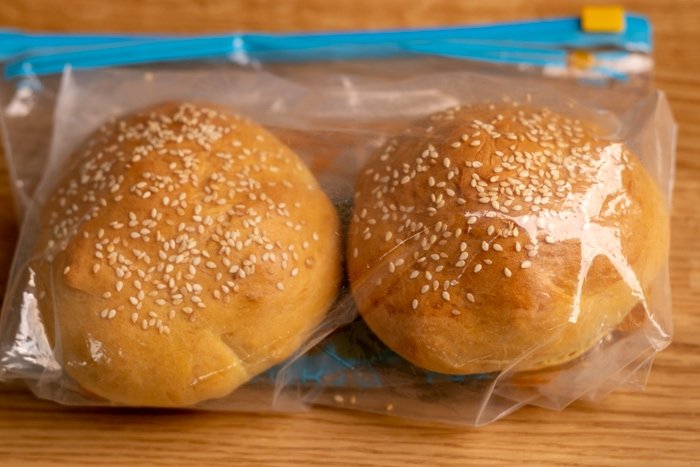 Hamburger-buns-wrapped for-freezing