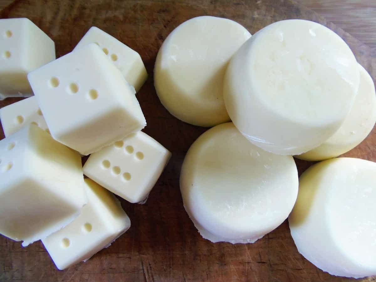 freezing heavy cream in different molds