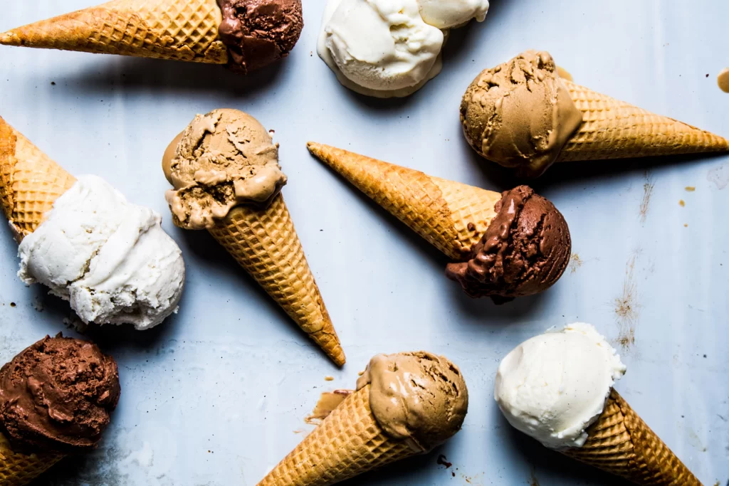 grainy vegan ice-cream-in cone-kookybakes.com