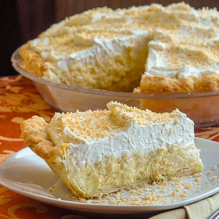 Coconut-Cream-Pie served in plate-kookybakes.com