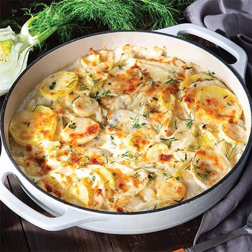 Paula Deen Au Gratin Potatoes Recipe served in casserole-kookybakes.com